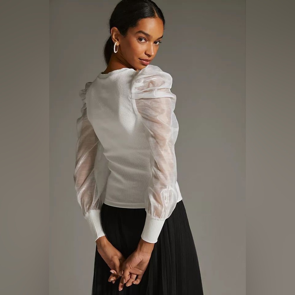Anthropologie Dolan Puff Sleeve Top size small